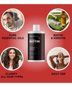Ultra Biotin Shampoo for Thinning Hair - Extra Strength Volumizing Shampoo for Men and Women with B Vitamins and Rosemary Essential Oil - Sulfate Free Shampoo Biotin Formula for Hair and Scalp Care Sandalwood 23 71tW9yPJBtL
