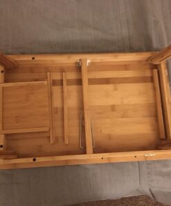 Francois et Mimi Bamboo Multi-Position Adjustable Serving Bed Tray with Drawer (Bamboo 22", Natural) 35 71tWCgT i1L 1