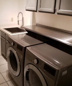 GRIDMANN 18" x 60" Stainless Steel Wall Mount Shelf with Backsplash, Commercial Grade - NSF Certified 18 Gauge Shelving for Restaurant, Kitchen, Utility Room, Garage 18" x 60" 16 71tWZF3FbyL