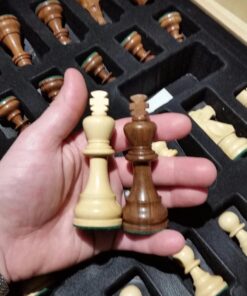 Athena Tournament Chess Inlaid Wood Board Game with Weighted Wooden Pieces, Large 18 x 18 Inch Set 14 71tX2oO4xL