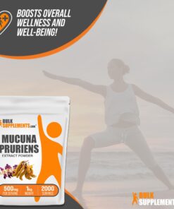 BULKSUPPLEMENTS.COM Mucuna Pruriens Extract - Herbal Supplements, Mucuna Pruriens Supplements, Mucuna Pruriens Powder - Vegan & Gluten Free, 500mg per Serving, 1kg (2.2 lbs) 2.2 Pound (Pack of 1) 11 71tX3R0YyLL 1