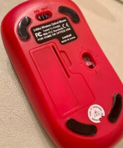 LeadsaiL Wireless Computer Mouse, 2.4G Portable Slim USB Mouse, Silent Click Cordless Mouse 3 Adjustable Levels, 4 Buttons Laptop Mouse for Windows Mac PC Notebook AA Battery-Red 33 71tYDhiD yL