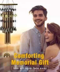 YLYYCC Wind Chimes for Outside,30"Memorial Wind Chimes with 24 Copper Tubes and 16 Copper Bell for Garden, Patio,Window Wind Chime Hanging Decoration, Bronze Memorial Sympathy Wind Chimes Gifts for Mom 24# Wind Chimes 21 71tYepydFoL