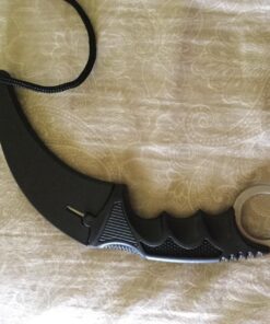 Vulcan Gear Tactical Hawkbill Karambit Knife with Sheath and Cord Silver blade 1. Silver 59 71tYtvop3zL