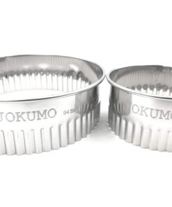 JOKUMO 11 Piece Graduated Sizes Fluted Edge Round Pastry/Cookie Cutter Set Heavy Duty 18/8 304 Stainless Steel – Metal Engrave Size –Tin Storage Box for Scones, Pastries, Baking, Desserts, Muffins, 11 Pcs Fluted Edge Round Cutter Set 10 71tZaYLTCiL