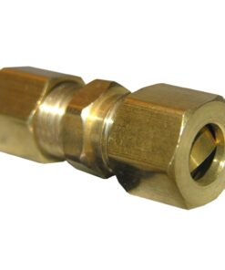 LASCO 17-6211 1/4-Inch Compression Brass Union 0.25 Inch