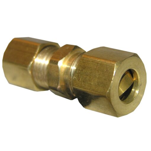 LASCO 17-6211 1/4-Inch Compression Brass Union 0.25 Inch