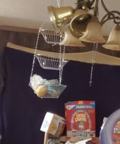 Home Basics Kitchen 3 Tier Wire Detachable Customizable Round Hanging Fruit Baskets , Heavy Duty, Space Saving, Chrome Finish 24 71ta1o1QEL