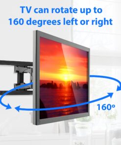 Mount Factory Heavy-Duty Full Motion TV Wall Mount - Articulating Swivel Bracket Fits Flat Screen Televisions from 42" to 70" (VESA 400 x 600 Compatible) - Tilt Swing Out Arm with 10' HDMI Cable 51 71ta7W8twiS