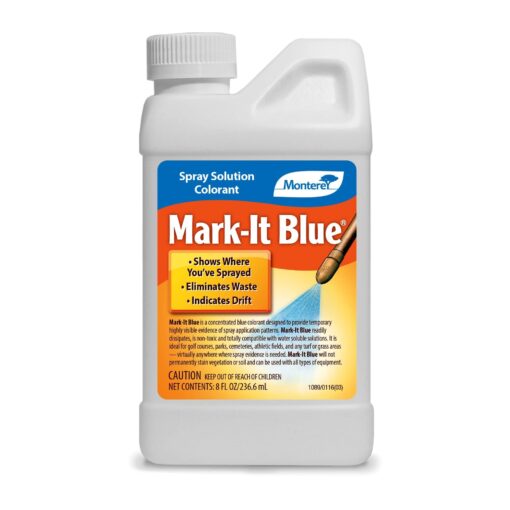 Monterey LG1130 Mark-It Blue Spray Solution Colorant Chemical Marker Dye for Insecticide, Herbicide, and Fungicide, 8 oz