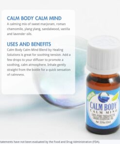 Calm Body, Calm Mind Blend Essential Oil - 100% Pure Therapeutic Grade Calm Body, Calm Mind Blend Oil - 10ml 9 71tavJUSSxL