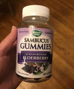 Nature’s Way Sambucus Elderberry Immune Gummies, Daily Immune Support for Kids and Adults*, with Vitamin C, Vitamin D3, Zinc, Gluten Free, Vegetarian, 60 Gummies (Packaging May Vary) 60 Count (Pack of 1) Elderberry Gummies, 60ct 31 71tbQZt1MOL