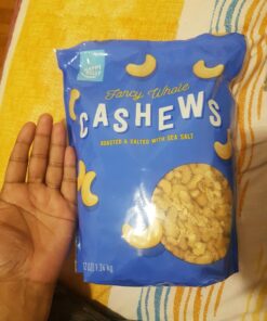Amazon Brand - Happy Belly Fancy Whole Cashews, Roasted & Sea Salted, 2.75 Pound (Pack of 1) 2.75 Pound (Pack of 1) 47 71tbTPlM9BL