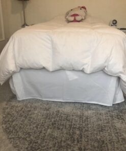 Amazon Basics Lightweight Pleated Bed Skirt, Twin, Bright White 14 71tbecFvcyL