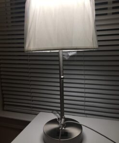 360 Lighting Justin 18" High Small Modern Accent Table Lamps Set of 2 USB Port Pull Chain Silver Finish Metal White Shade Living Room Charging Bedroom Bedside Nightstand House Office Home Justin Silver 55 71tboiEMzTL