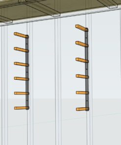 Bora Wood Organizer and Lumber Storage Metal Rack with 6-Level Wall Mount – Indoor and Outdoor Use, In Orange | PBR-001 61 71tc8mSwL