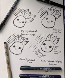 Pentel Arts Portable Pocket Brush Pen (Medium Point), 1Pen & 2Refills 35 71tcNKAem0L