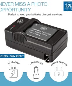 BM Premium 2 Pack of NB-11L, NB-11LH Batteries and Charger Kit for Canon PowerShot Elph 110, Elph 130, Elph 135 IS, Elph 140 IS, Elph 150 IS, Elph 160, Elph 170 IS, Elph 180, Elph 190 IS, Elph 320 HS, Elph 340 HS, Elph 350 HS, Elph 360 HS, A2300 IS, A2... 15 71tcPQP05jL