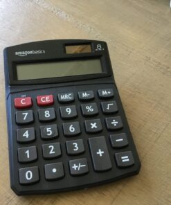 Amazon Basics LCD 8-Digit Desktop Calculator, 1 Pack, Small, Black 26 71tdDaOWoEL