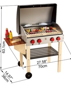 Award Winning Hape Gourmet Grill and Shish Kabob Wooden Play Kitchen Multi, L: 27.6, W: 15, H: 24.8 inch 18 71tdJkl4pL