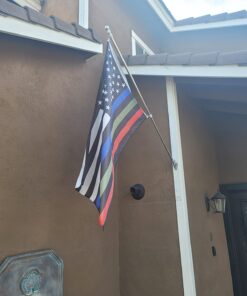 Flag Holder, Flag Bracket, Heavy Duty House Flag Pole Holder Bracket, Aluminum Mount - Stainless Steel Hardware - Strong and Rust Proof - 1" Inner Diameter (Silver-1Pack) Silver-1Pack 31 71tdXGEcIQL