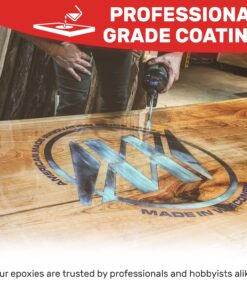 MAS Table Top Pro (1-Gallon Kit) | Crystal Clear Casting for DIY Arts and Crafts Projects | 2-Part Resin and Hardener Epoxy Kit | for Countertops, Wood Tables, Tabletops, Bar Tops, and More 1 Gallon 33 71tdccteNsL