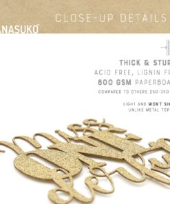 NANASUKO 1st Birthday Cake Topper - Miss Onederful - Double Sided Gold Glitter - Premium Quality Made in USA 16 71tf EnokhL