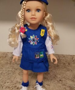 Emily Rose 18 Inch Doll Clothes | 18" Doll Daisy Girl Scout-Inspired 5 Piece Doll Clothing Uniform, Including Tunic with Embroidered Patches! | Gift Boxed! 38 71tfHuWXvL