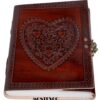 Leather World Ltd. Large Vintage Heart Embossed Leather Journal/instagram Photo Album (Handmade Paper) - Coptic Bound with Lock Closure 10 71tfZC7 OJL