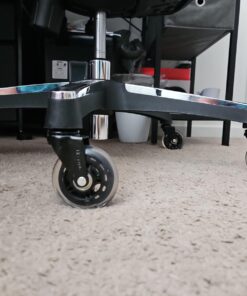 Office Chair Wheels Replacement Rubber Chair casters for Hardwood Floors and Carpet, Set of 5, Heavy Duty casters for Chairs to Replace Office Chair mats - Fits 98% 1. Clear 26 71tfjNYDT3L