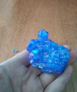 mookaitedecor Titanium Coated Natural Rock Crystal Cluster Geode Stone Specimen, Blue #3-blue 18 71tg0XkgFL