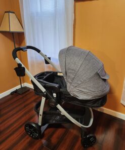 Graco Modes Pramette Travel System, Includes Baby Stroller with True Pram Mode, Reversible Seat, One Hand Fold, Extra Storage, Child Tray and SnugRide 35 Infant Car Seat, Ellington Modes Pramette w/ Infant Pramette Mode 45 71tgneKGRTL