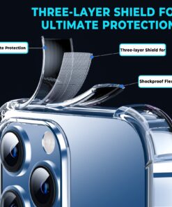 ORIbox for iPhone 12 Case for iPhone 12 Pro Case Clear,with 4 Corners Shockproof Protection,iPhone 12/12 Pro Clear Case for Women Men Girls Boys Kids,Case for iPhone 12/12 Pro Phone Clear 13 71thGbJOOFL