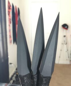 Ace Martial Arts Supply Ninja Stealth Black Throwing Knives with Nylon Case (Set of 3) Kunai 25 71thSFFkvSL