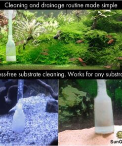 SunGrow Aquarium Maintenance Kit with Priming Bulb, 65-Inches, Easy to Use, Perfect for Small Fish Tanks, 2-Minutes to Assemble (3.5" nozzle length) Blue Sand Cleaner ( 3.5" nozzle length ) 21 71tivfp4OhL