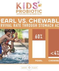 Replenish the Good Kids Vegan Probiotics | Antibiotic Recovery | Helps Support Kids' Immune & Digestive System | 15x More Effective Than Gummies | Sugar-Free, Easy to Swallow | 60 Tiny Pearls 18 71tjV1Z bUL