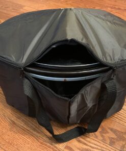 Hamilton Beach Portable Slow Cooker Travel Bag, Insulated Carrier Case for 4, 5, 6, 7 & 8 Quart Crock, Internal Mesh Net Holds Pot in Place, Compatible with Other Brands, Black (33002) 38 71tkMojTKFL