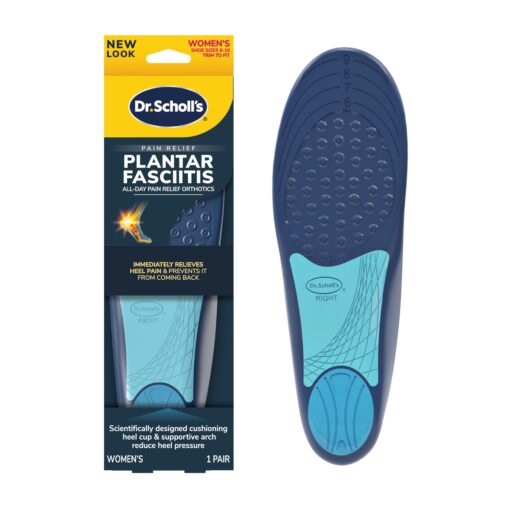 Dr. Scholl’s® Plantar Fasciitis Pain Relief Orthotic Insoles, Immediately Relieves Pain: Heel, Spurs, Arch Support, Distributes Foot Pressure, Trim to Fit Shoe Inserts: Women's Size 6-10, 1 Pair 1 Pair (Pack of 1)