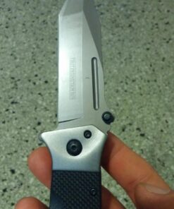 Tough Heavy Duty Everyday Carry Tanto Blade Ball Bearing Flipper Folding Pocket Knife with Sheath Black G10 - Black Tanto Blade 36 71tlHOMsneL