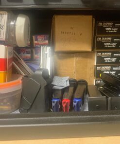 Amazon Basics Steel Home Security Safe with Programmable Electronic Keypad Lock, Secure Documents, Jewelry, Valuables, 1.52 Cubic Feet, Black, 13.8"W x 13"D x 16.5"H 60 71tle6wBRtL