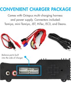 Tenergy TB6AC+80W Balance Charger Discharger, 1S-6S Intelligent Digital Battery Pack Charger for NiMH/NiCd/Li-Po/Li-Fe Packs, LCD RC Battery Charger w/Tamiya/JST/EC3/HiTec/Deans Connectors 11 71tmN6F0x8L