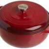Lodge 6 Quart Enameled Cast Iron Dutch Oven with Lid – Dual Handles – Oven Safe up to 500° F or on Stovetop - Use to Marinate, Cook, Bake, Refrigerate and Serve – Island Spice Red 48 71tmPZG0wL