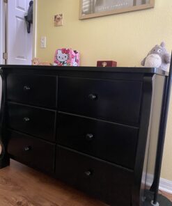 Delta Children Universal 6 Drawer Dresser, Greenguard Gold Certified, Black 34 71tmhKaKdlL