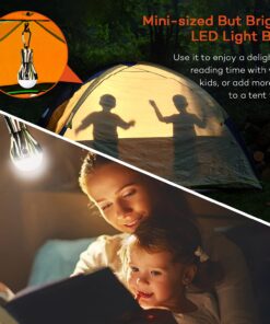 DealBang Portable LED Tent Light 4 Pack 150 Lumens LED Hanging Camping Tent Lantern Bulbs Camping Equipment for Outdoor Fishing, Hiking, Camping, Backpacking, Emergency, Hurricane, Storm,Outage Camflouge 02 9 71tmxHsO6L