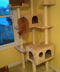 Go Pet Club Cat Tree, 50W x 26L x 72H, Beige 62 71tn76lEh7L