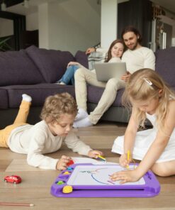 SGILE Magnetic Drawing Board Toy for Kids, Large Doodle Board Writing Painting Sketch Pad, Purple 16*13 in 32 71tnAoW0cZL