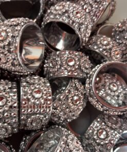 Diamond Flower Shape Mesh Wrap Roll Faux Rhinestone Crystal Ribbon 4" x 10 Yards (30 ft) … (Silver) Silver 22 71tnDXv1VL