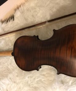 Mendini By Cecilio Violin - MV500+92D - Size 4/4 (Full Size), Black Solid Wood - Flamed, 1-Piece Violins w/Case, Tuner, Shoulder Rest, Bow, Rosin, Bridge & Strings - Adult, Kids Size: 4/4 (Full Size) 70 71tngNNnDKL