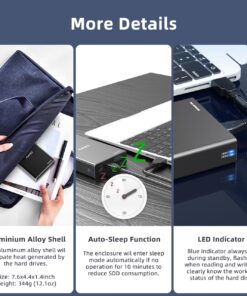 MAIWO Dual Bay External Hard Drive RAID Enclosure for 2.5 inch SATA I/II/III HDD SSD, RAID 0/1/LARGE/PM, USB 3.0 6Gbps Bandwidth Support UASP 12TB Capacity 54 71tnhTSBKQL