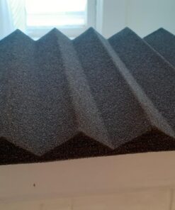 A2S 24 Pack 2-Inch Acoustic Panels w/Adhesive Stickers - Fireproof - SGS Certified - Sound Proof Foam Panels - Non Toxic - Top Quality - Ideal for Home & Studio Sound Deadening - High Density Black 24 pack 64 71to0k7fZeL